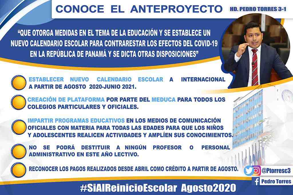 Anteproyecto Educación - H.D. Pedro Torres - Panamá 2020